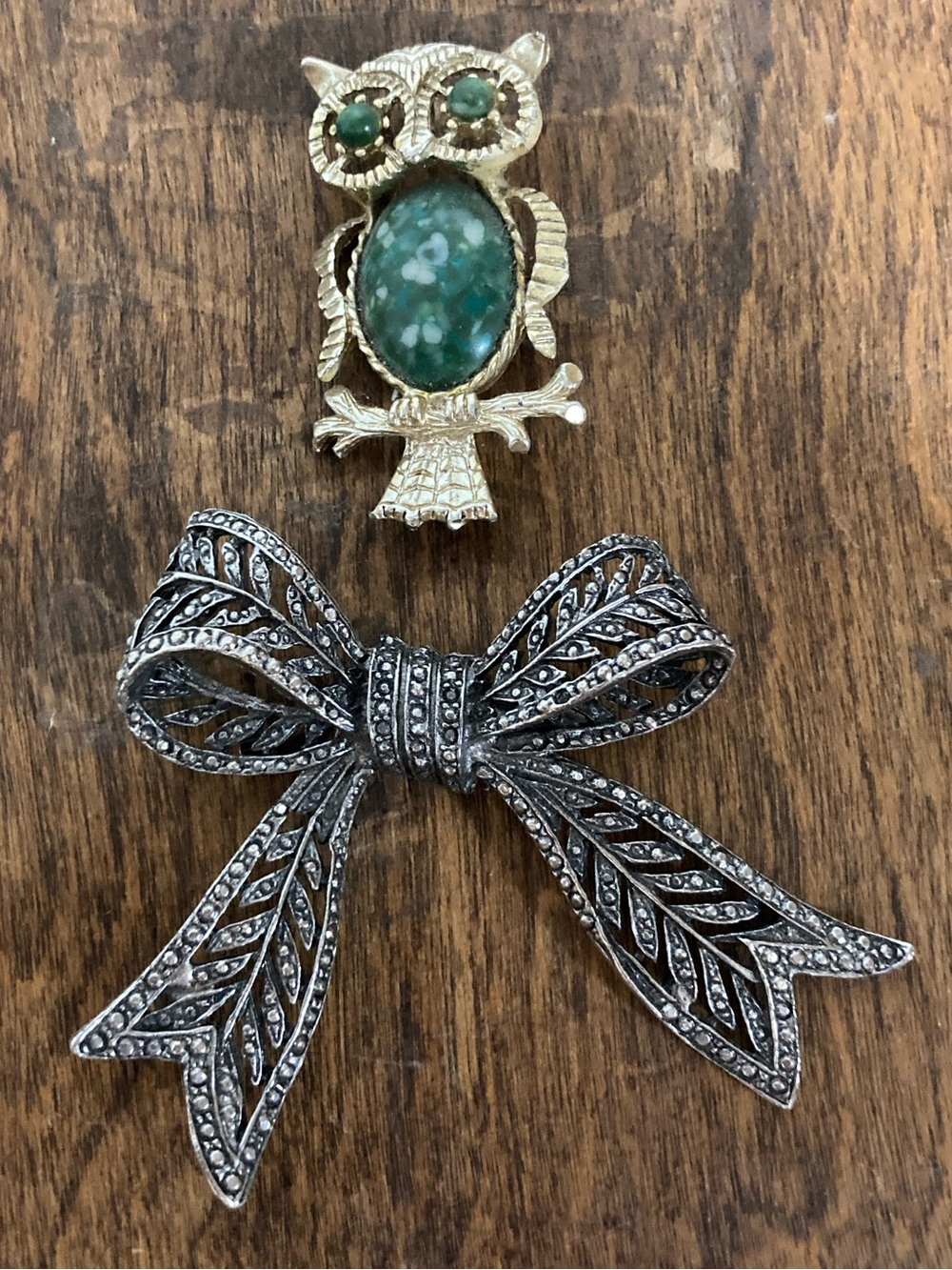 Broken Junk Jewelry for Crafting - Owl and Bow - Custom Bundle for Teri
